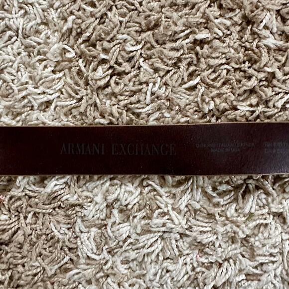 Vintage Armani Exchange Brown Leather Belt Made in USA Women’s Size 32 - Picture 4 of 7